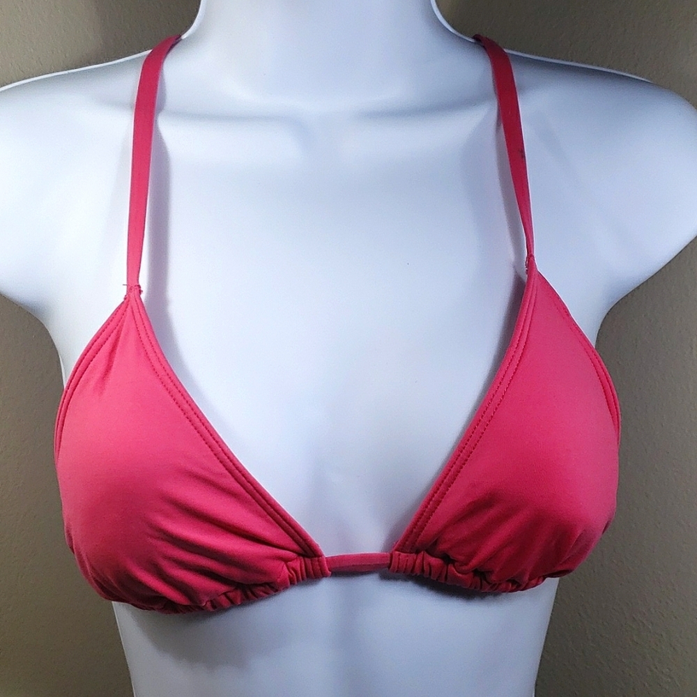Victorias Secret Hot Pink 💗With Beautiful Stones Top Bikini Size M